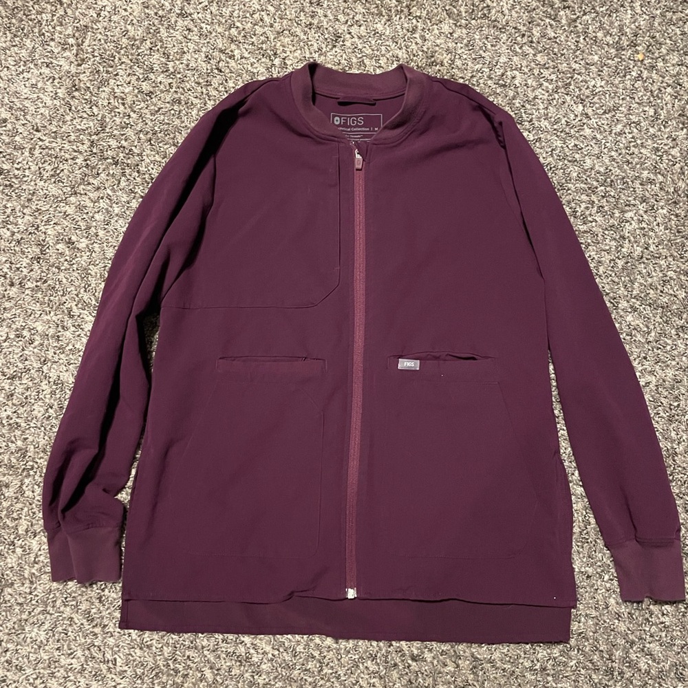 Figs Deep Purple Bellery 2.0 Scrub Jacket
